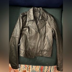 Gorgeous real leather biker jacket by Paige.